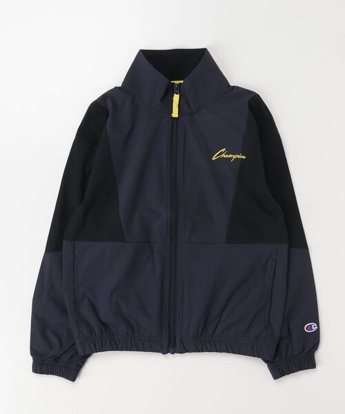 Champion（チャンピオン）の「チャンピオン  チャンピオン ウインドジャケット　ANORAK JACKET（ナイロンジャケット・キッズ・ネイビー/ブラック×グリーン・130cm/140cm/150cm/160cm）」の13枚目の写真