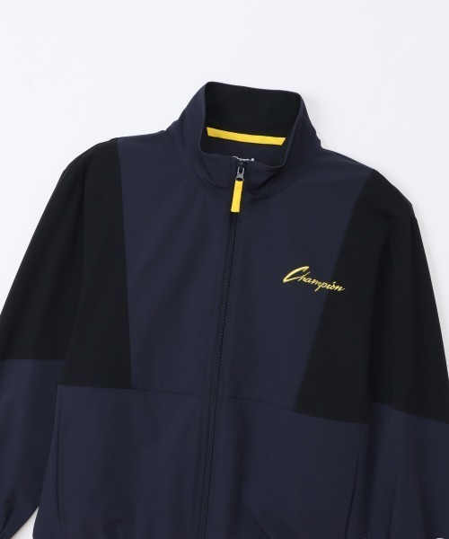 Champion（チャンピオン）の「チャンピオン  チャンピオン ウインドジャケット　ANORAK JACKET（ナイロンジャケット・キッズ・ネイビー/ブラック×グリーン・130cm/140cm/150cm/160cm）」の9枚目の写真