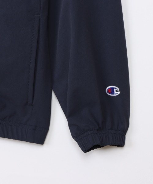 Champion（チャンピオン）の「チャンピオン  チャンピオン ウインドジャケット　ANORAK JACKET（ナイロンジャケット・キッズ・ネイビー/ブラック×グリーン・130cm/140cm/150cm/160cm）」の11枚目の写真