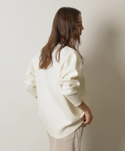 CADUNE（カデュネ）の「ダブルフェイスニットカーデ（ニット/セーター・レディース・ライトイエロー/ピンクベージュ/ピンク/ネイビー/ホワイト・38）」の10枚目の写真