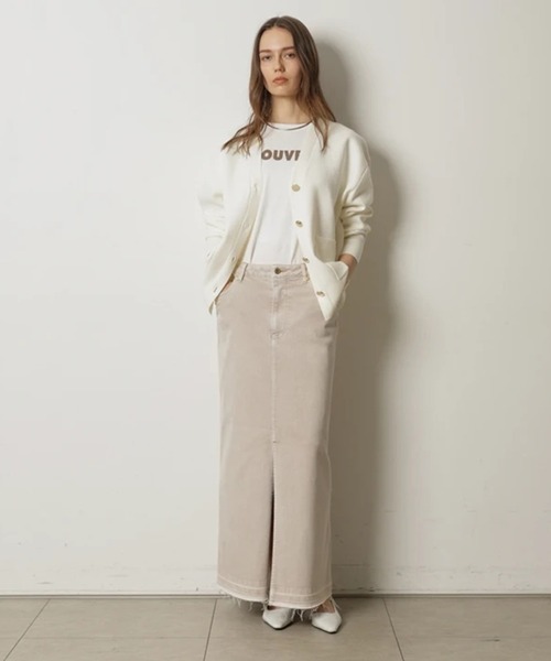 CADUNE（カデュネ）の「ダブルフェイスニットカーデ（ニット/セーター・レディース・ライトイエロー/ピンクベージュ/ピンク/ネイビー/ホワイト・38）」の11枚目の写真