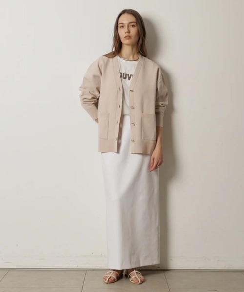 CADUNE（カデュネ）の「ダブルフェイスニットカーデ（ニット/セーター・レディース・ライトイエロー/ピンクベージュ/ピンク/ネイビー/ホワイト・38）」の18枚目の写真