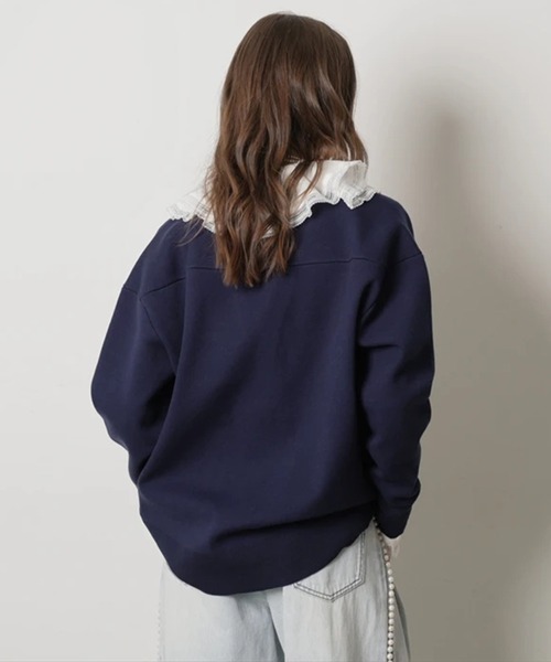 CADUNE（カデュネ）の「ダブルフェイスニットカーデ（ニット/セーター・レディース・ライトイエロー/ピンクベージュ/ピンク/ネイビー/ホワイト・38）」の22枚目の写真