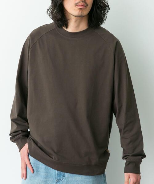 URBAN RESEARCH Sonny Label（アーバンリサーチサニーレーベル）の「ハイスペラグランロングスリーブTシャツ（Tシャツ/カットソー・メンズ・チャコールグレー/オフホワイト/ブラウン/ブラック・LARGE/MEDIUM/SMALL）」の11枚目の写真