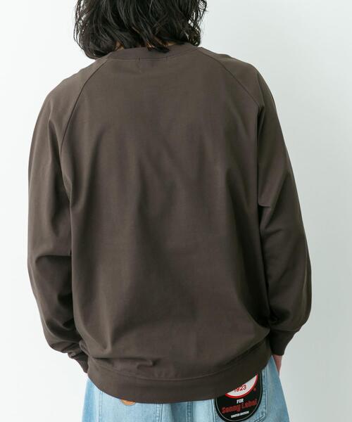 URBAN RESEARCH Sonny Label（アーバンリサーチサニーレーベル）の「ハイスペラグランロングスリーブTシャツ（Tシャツ/カットソー・メンズ・チャコールグレー/オフホワイト/ブラウン/ブラック・LARGE/MEDIUM/SMALL）」の12枚目の写真