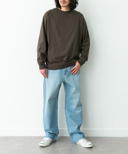 URBAN RESEARCH Sonny Label（アーバンリサーチサニーレーベル）の「ハイスペラグランロングスリーブTシャツ（Tシャツ/カットソー・メンズ・チャコールグレー/オフホワイト/ブラウン/ブラック・LARGE/MEDIUM/SMALL）」の13枚目の写真