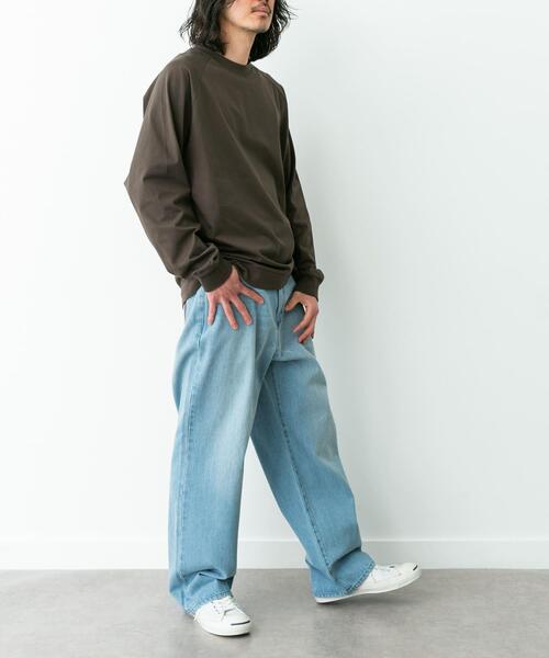 URBAN RESEARCH Sonny Label（アーバンリサーチサニーレーベル）の「ハイスペラグランロングスリーブTシャツ（Tシャツ/カットソー・メンズ・チャコールグレー/オフホワイト/ブラウン/ブラック・LARGE/MEDIUM/SMALL）」の14枚目の写真