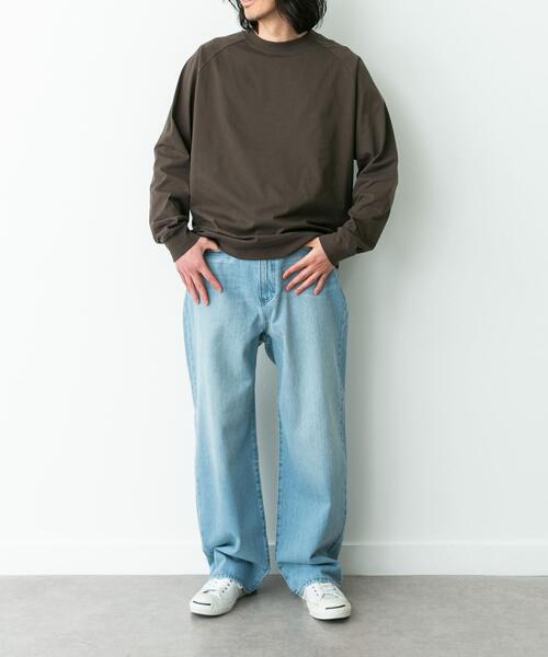 URBAN RESEARCH Sonny Label（アーバンリサーチサニーレーベル）の「ハイスペラグランロングスリーブTシャツ（Tシャツ/カットソー・メンズ・チャコールグレー/オフホワイト/ブラウン/ブラック・LARGE/MEDIUM/SMALL）」の15枚目の写真