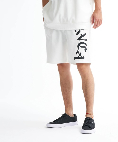 RVCA(ルーカ)の「RVCA メンズ ARCH IRON WS ショートパンツ 【2026年春夏モデル】/ルーカウエストゴムスウェットショートパンツ(スウェットパンツ・メンズ・ホワイト/ブラック/ブラック系その他/ヘザーグレー・X-LARGE/LARGE/MEDIUM/SMALL)」の1枚目の写真
