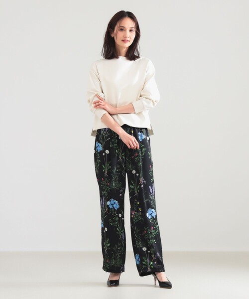 Demi-Luxe BEAMS（デミルクス ビームス）の「ポンチ ボートネック プルオーバー（Tシャツ/カットソー・レディース・カーキ/オフホワイト・ONE SIZE）」の7枚目の写真