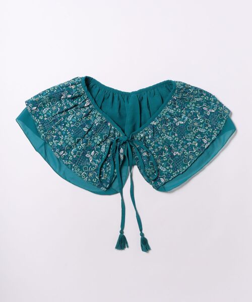 チャイハネ(チャイハネ)の「【チャイハネ】ハルティラフリルストール(ストール/ショール・レディース・ターコイズブルー/オレンジ・FREE)」の12枚目の写真
