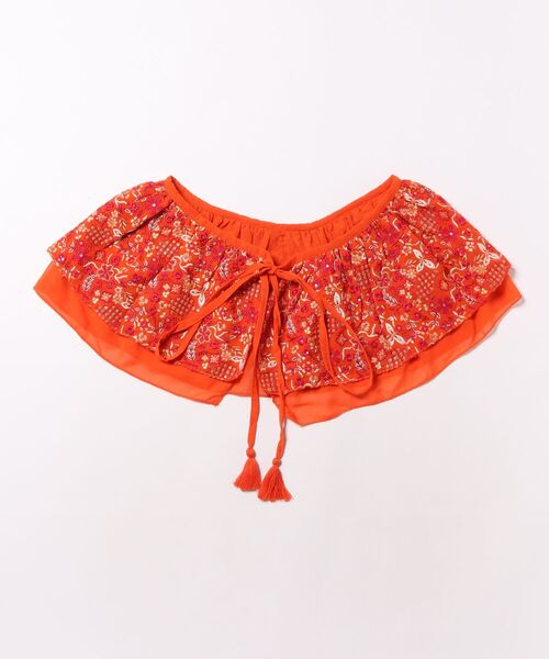 チャイハネ(チャイハネ)の「【チャイハネ】ハルティラフリルストール(ストール/ショール・レディース・ターコイズブルー/オレンジ・FREE)」の13枚目の写真