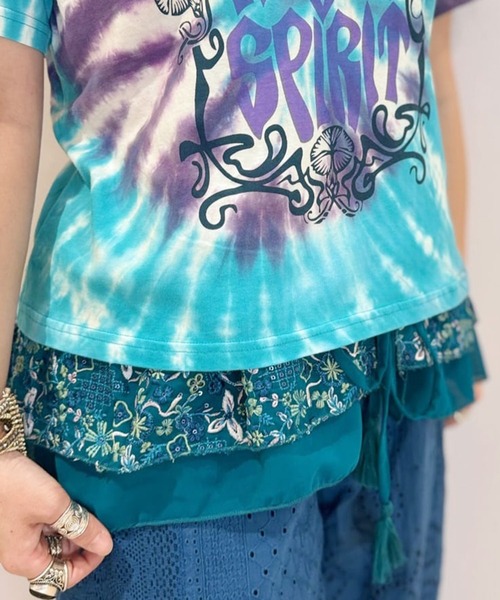 チャイハネ(チャイハネ)の「【チャイハネ】ハルティラフリルストール(ストール/ショール・レディース・ターコイズブルー/オレンジ・FREE)」の8枚目の写真