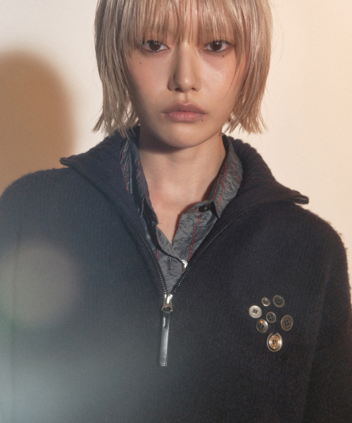 PORTERNA(ポルテナ)の「BUTTON HALF PULL-OVER SWEATER-PURPLE(ニット/セーター・レディース・その他・OS)」の8枚目の写真