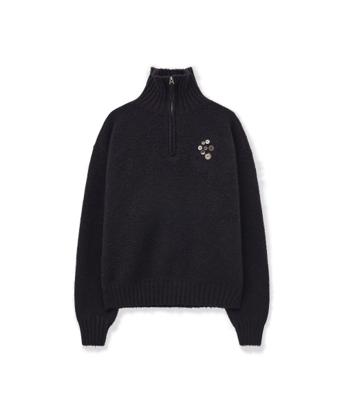 PORTERNA(ポルテナ)の「BUTTON HALF PULL-OVER SWEATER-PURPLE(ニット/セーター・レディース・その他・OS)」の11枚目の写真