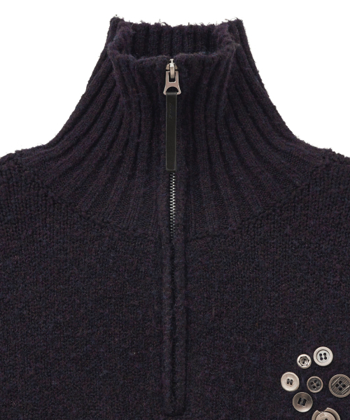 PORTERNA(ポルテナ)の「BUTTON HALF PULL-OVER SWEATER-PURPLE(ニット/セーター・レディース・その他・OS)」の13枚目の写真