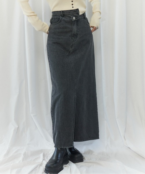 ciel デニムスカート セール】PATCHWORK REMAKE DENIM SKIRT(ﾊﾟｯﾁﾜｰｸﾘﾒｲｸﾃﾞﾆﾑｽｶｰﾄ