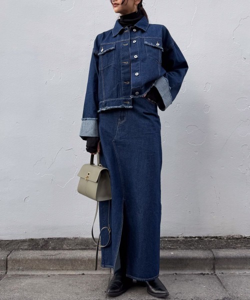 PATCHWORK REMAKE DENIM SKIRT(ﾊﾟｯﾁﾜｰｸﾘﾒｲｸﾃﾞﾆﾑｽｶｰﾄ）（スカート
