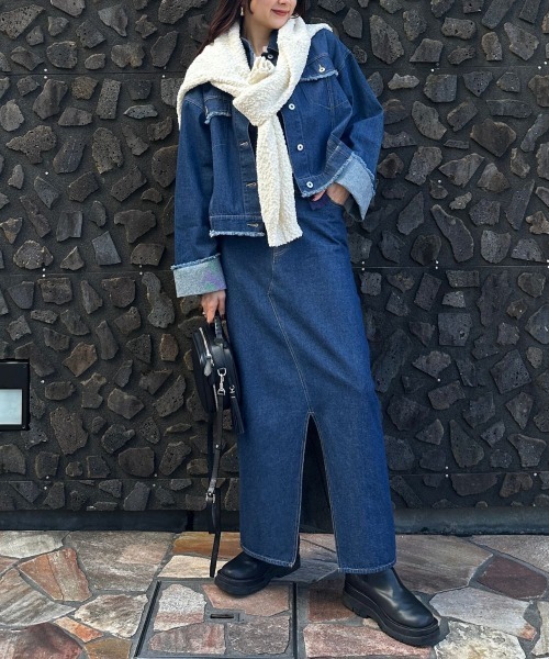PATCHWORK REMAKE DENIM SKIRT(ﾊﾟｯﾁﾜｰｸﾘﾒｲｸﾃﾞﾆﾑｽｶｰﾄ）（スカート