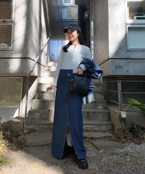 PATCHWORK REMAKE DENIM SKIRT(ﾊﾟｯﾁﾜｰｸﾘﾒｲｸﾃﾞﾆﾑｽｶｰﾄ）（スカート