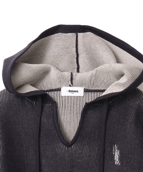 atmos pink（アトモスピンク）の「atmos pink Plating Knit Hoodie / アトモス ピンク プレーティング ニット フーディー（パーカー・レディース・ブルー/チャコール・FREE）」の12枚目の写真