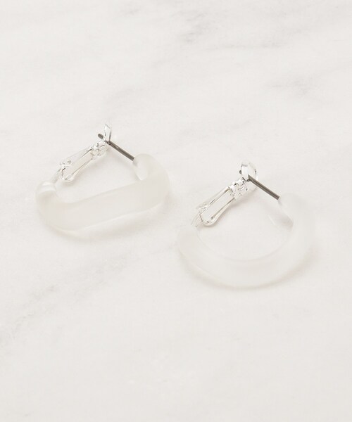 grove（グローブ）の「カラーアクリルフープピアス（ピアス（両耳用）・レディース・クリア/ダークブラウン・00）」の3枚目の写真