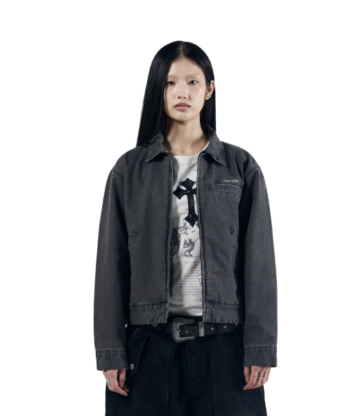 AAKAM(アーカム)の「Walt Damaged Cotton Jacket (Black)(その他アウター・レディース・その他・1/2)」の14枚目の写真