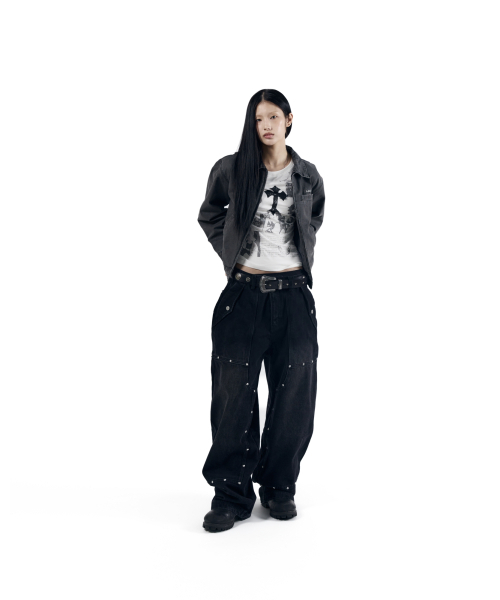 AAKAM(アーカム)の「Walt Damaged Cotton Jacket (Black)(その他アウター・レディース・その他・1/2)」の10枚目の写真