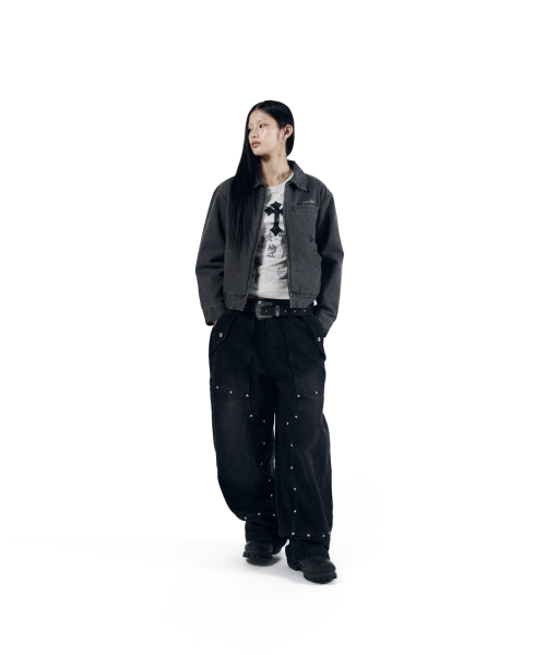 AAKAM(アーカム)の「Walt Damaged Cotton Jacket (Black)(その他アウター・レディース・その他・1/2)」の9枚目の写真