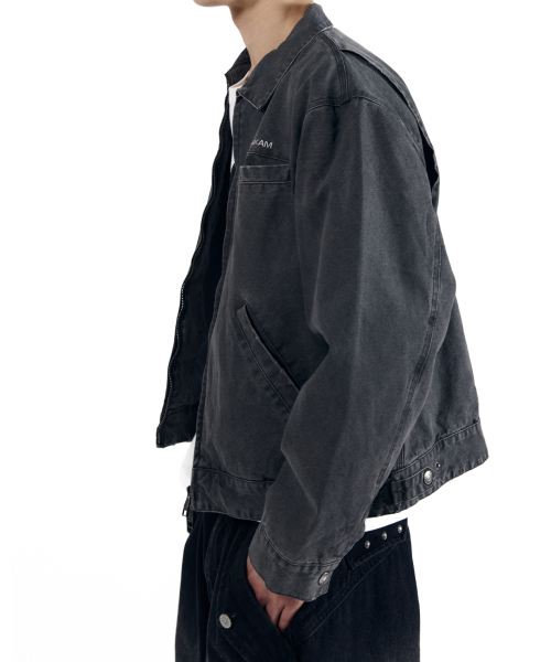 AAKAM(アーカム)の「Walt Damaged Cotton Jacket (Black)(その他アウター・レディース・その他・1/2)」の2枚目の写真