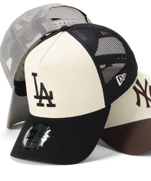 ニューエラメッシュキャップ 9FORTYA-FRAMETRUCKER ツートーンMLB