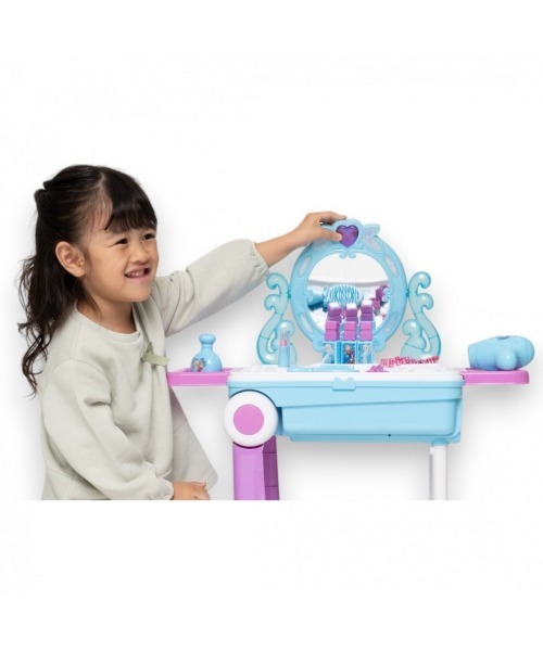 Disney（ディズニー）の「<アナと雪の女王> ドレッサーにへんしん！コロコロはこべるスーツケース（おもちゃ・キッズ・ライトブルー・FREE）」の5枚目の写真