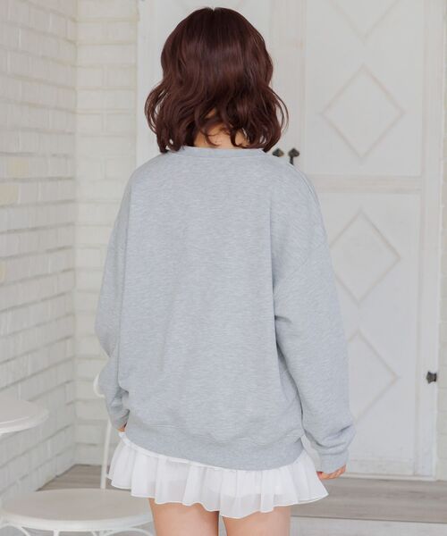 ems excite（エムズエキサイト）の「BIGリボントレーナー（スウェット・レディース・ダークグレー/イエロー/ダークブルー・FREE）」の20枚目の写真