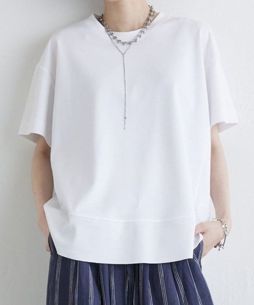 Lui's(ルイス)の「裾切替プルオーバー(Tシャツ/カットソー・レディース・ブラック/ピンクベージュ/オフホワイト/チャコールグレー・FREE)」の2枚目の写真