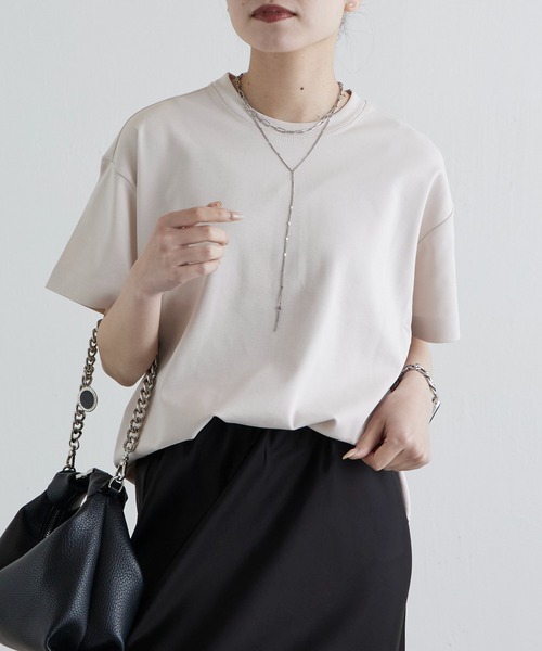 Lui's(ルイス)の「裾切替プルオーバー(Tシャツ/カットソー・レディース・ブラック/ピンクベージュ/オフホワイト/チャコールグレー・FREE)」の21枚目の写真