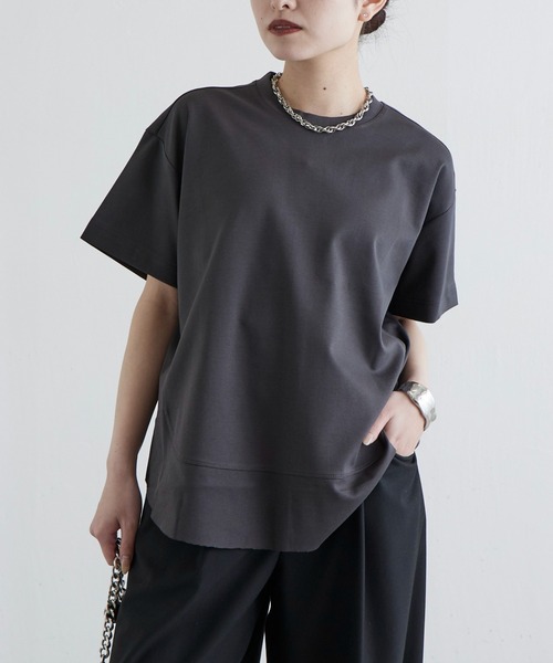 Lui's(ルイス)の「裾切替プルオーバー(Tシャツ/カットソー・レディース・ブラック/ピンクベージュ/オフホワイト/チャコールグレー・FREE)」の17枚目の写真