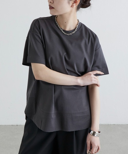 Lui's(ルイス)の「裾切替プルオーバー(Tシャツ/カットソー・レディース・ブラック/ピンクベージュ/オフホワイト/チャコールグレー・FREE)」の20枚目の写真