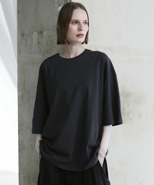 remer（リメール）の「loose cotton basic Tee / ルーズコットンベーシックT（Tシャツ/カットソー・メンズ・カーキ/チャコールグレー/ブルーグレー/ライトグレー・SMALL/X-SMALL/LARGE/MEDIUM）」の15枚目の写真