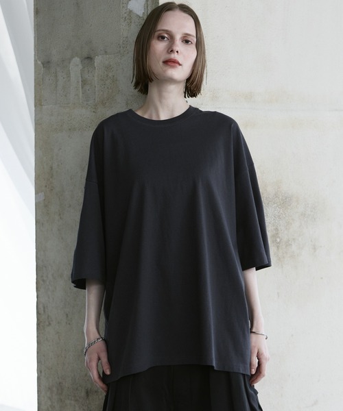 remer（リメール）の「loose cotton basic Tee / ルーズコットンベーシックT（Tシャツ/カットソー・メンズ・カーキ/チャコールグレー/ブルーグレー/ライトグレー・SMALL/X-SMALL/LARGE/MEDIUM）」の17枚目の写真