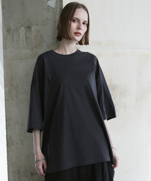 remer（リメール）の「loose cotton basic Tee / ルーズコットンベーシックT（Tシャツ/カットソー・メンズ・カーキ/チャコールグレー/ブルーグレー/ライトグレー・SMALL/X-SMALL/LARGE/MEDIUM）」の19枚目の写真
