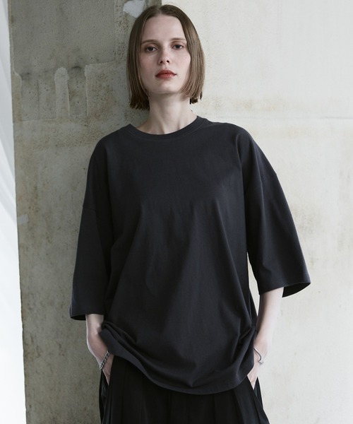 remer（リメール）の「loose cotton basic Tee / ルーズコットンベーシックT（Tシャツ/カットソー・メンズ・カーキ/チャコールグレー/ブルーグレー/ライトグレー・SMALL/X-SMALL/LARGE/MEDIUM）」の20枚目の写真