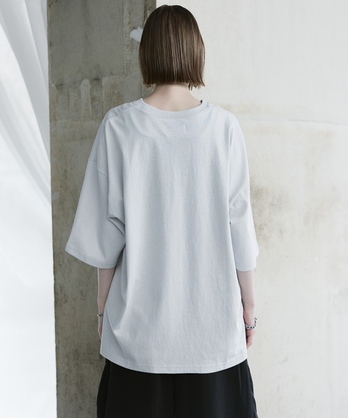 remer（リメール）の「loose cotton basic Tee / ルーズコットンベーシックT（Tシャツ/カットソー・メンズ・カーキ/チャコールグレー/ブルーグレー/ライトグレー・SMALL/X-SMALL/LARGE/MEDIUM）」の7枚目の写真