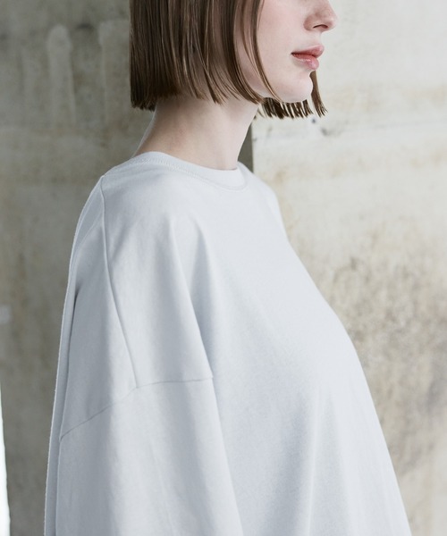 remer（リメール）の「loose cotton basic Tee / ルーズコットンベーシックT（Tシャツ/カットソー・メンズ・カーキ/チャコールグレー/ブルーグレー/ライトグレー・SMALL/X-SMALL/LARGE/MEDIUM）」の13枚目の写真