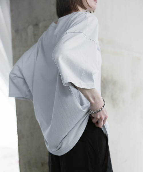 remer（リメール）の「loose cotton basic Tee / ルーズコットンベーシックT（Tシャツ/カットソー・メンズ・カーキ/チャコールグレー/ブルーグレー/ライトグレー・SMALL/X-SMALL/LARGE/MEDIUM）」の14枚目の写真