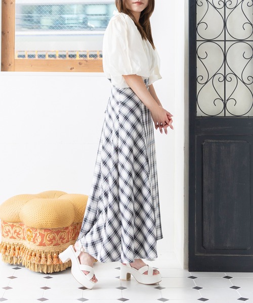 attagirl(アタガール)の「厚底クロスベルトサンダル(サンダル・レディース・アイボリー/ブラック/ブルー系その他/チェック・S/M/L/LL)」の16枚目の写真