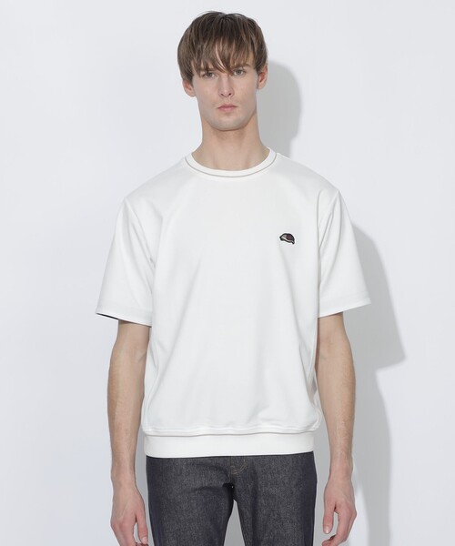 CB CRESTBRIDGE(シービークレストブリッジ)の「【Quiet checkシリーズ】ヘッジホッグプルオーバー(Tシャツ/カットソー・レディース・ネイビー/オフホワイト・3/1)」の1枚目の写真