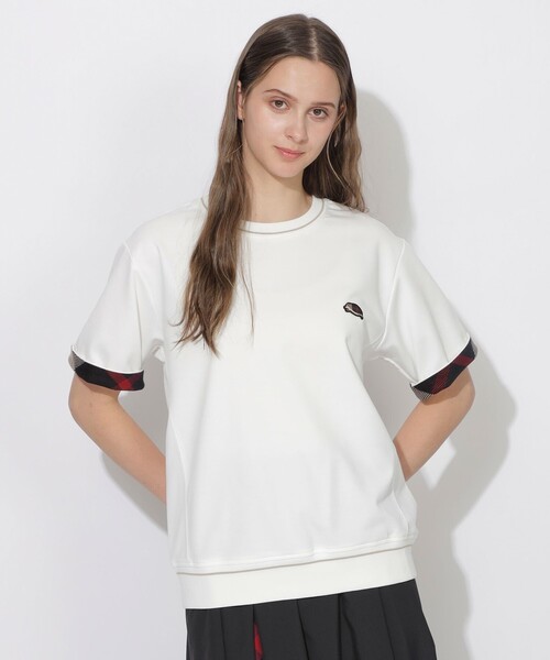 CB CRESTBRIDGE(シービークレストブリッジ)の「【Quiet checkシリーズ】ヘッジホッグプルオーバー(Tシャツ/カットソー・レディース・ネイビー/オフホワイト・3/1)」の3枚目の写真