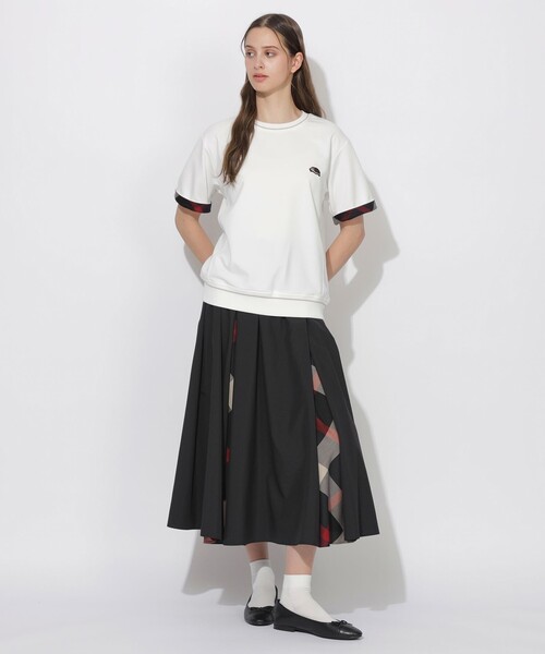 CB CRESTBRIDGE(シービークレストブリッジ)の「【Quiet checkシリーズ】ヘッジホッグプルオーバー(Tシャツ/カットソー・レディース・ネイビー/オフホワイト・3/1)」の4枚目の写真