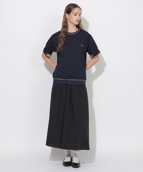 CB CRESTBRIDGE(シービークレストブリッジ)の「【Quiet checkシリーズ】ヘッジホッグプルオーバー(Tシャツ/カットソー・レディース・ネイビー/オフホワイト・3/1)」の13枚目の写真