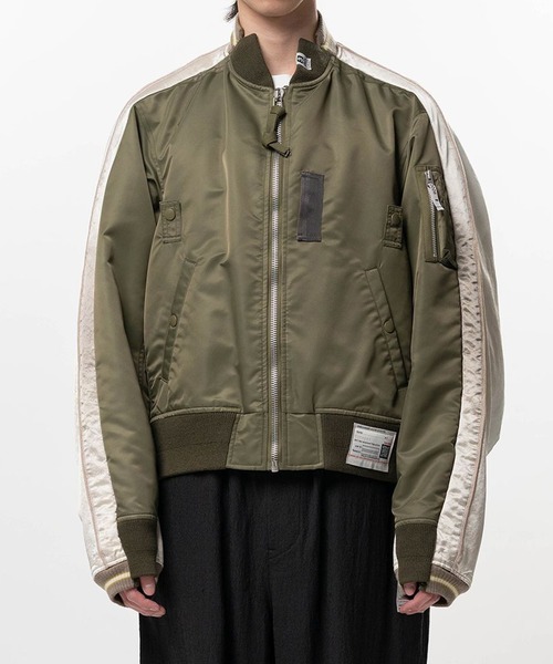 Maison MIHARA YASUHIRO(メゾンミハラヤスヒロ)の「【MIHARAYASUHIRO/ミハラヤスヒロ】Front Back Combined Flight Jacket / A16BL052 MA-1×SUKAJAN(MA-1・メンズ・ブラック/カーキ・44/48/46)」の17枚目の写真